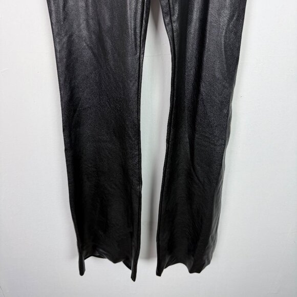 Commando Faux Leather Flare Leggings Hi-Rise Black Size Medium M EUC - Picture 4 of 13
